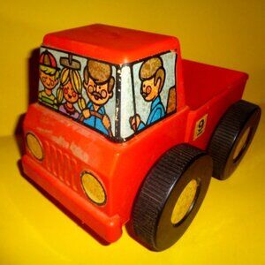 Vintage Tupperware Toy Truck Sweeper, 8" Long, Hard plastic